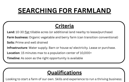 Farmland criteria 1-page flier. 