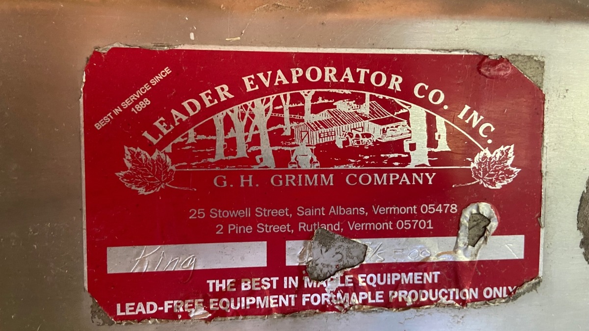 4 x 15 ft wood fired Leader evaporator 