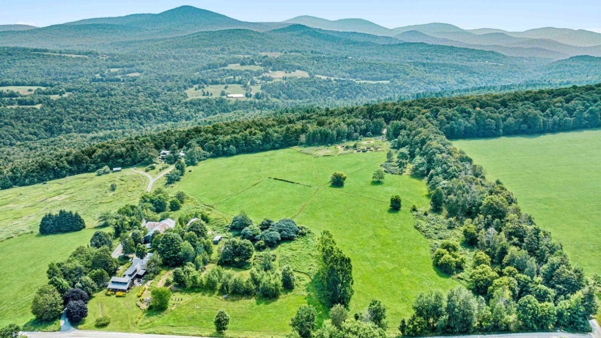 Aerial shot of land 