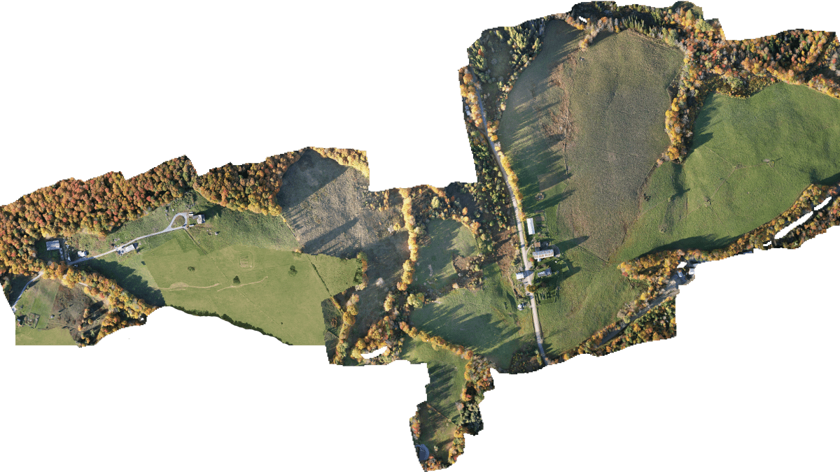 Drone footage composition