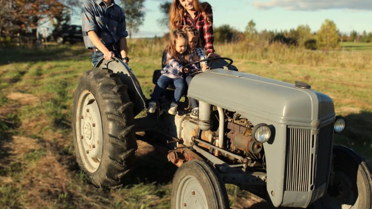 My Family on my Great Grandfathers Tractor my Grandfather gave me