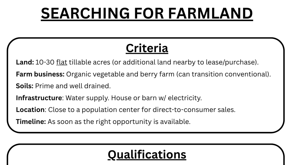 Farmland criteria 1-page flier. 