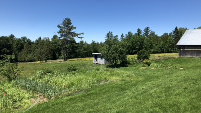 Garden to the right, field below the barn for grazing or crops