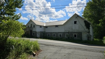 front of barn 