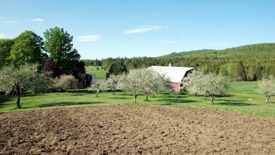 foreground shows a portion of tilled land for lease