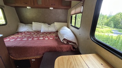 Inside camper