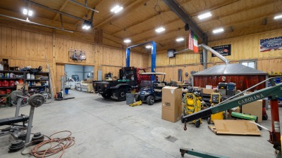 Heated Workshop in Steel Barn