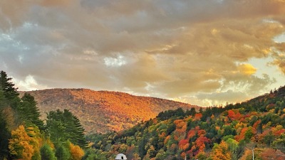 Enjoying the Fall colors in the barnyard 