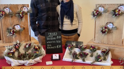 Jenny with dried flowers