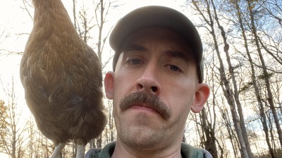 Noah and his favorite chicken