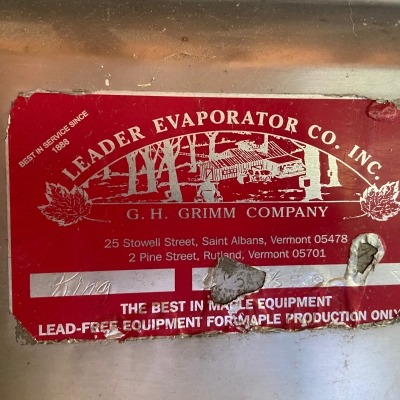 4 x 15 ft wood fired Leader evaporator 