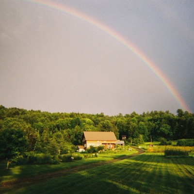 Rainbow over the farm